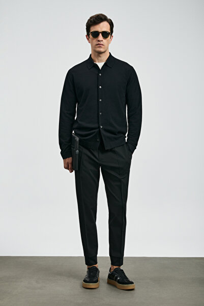 Lufian Pantaloni Pıto Jogger slim fit Negru