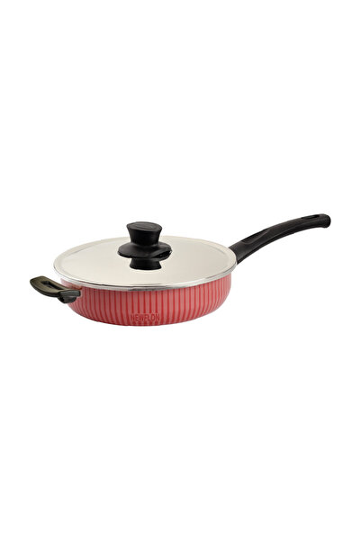 Newflon Deep Frypan with Cover Long Hand 32 cm