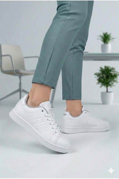 Jump 15307m حذاء رياضي يومي للرجال والنساء باللون الأبيض والفضي