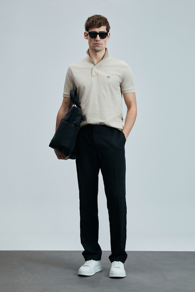 Lufian Tricou polo Laon Smart pentru bărbați Ecru