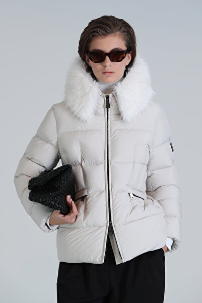Lufian Klemantın Goose down Women's Coat Ecru