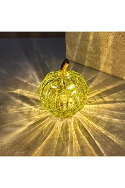 PEKİBU LED IŞIKLI CAM KABAK DEKOR YEŞİL