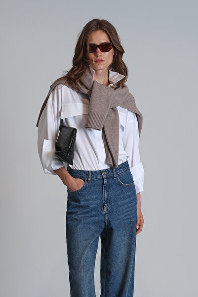 Lufian Duncan Kadın Gömlek Regular Fit Beyaz