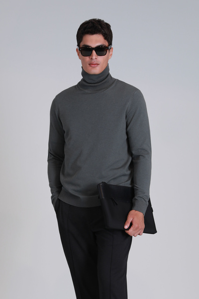 Lufian Ανδρικό πουλόβερ Χακί - Soıl