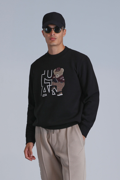Lufian Pıtcher Erkek Sweatshirt Siyah