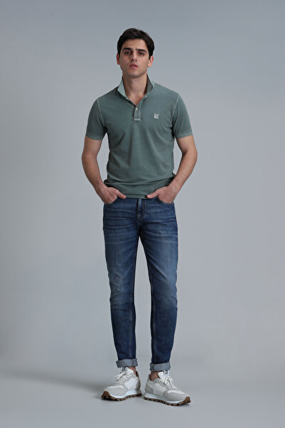 Lufian Pantaloni slim pentru bărbați, Blue Plus, Smart Jean