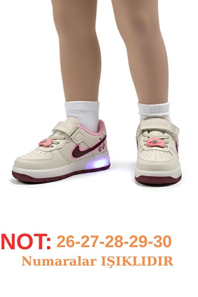 Moda Kadıköy Beige Burgundy Women's Sneaker Cherry Model Shoes