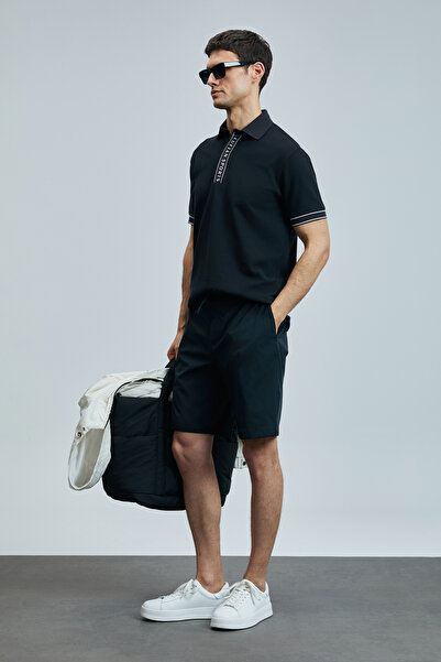 Lufian Tricou polo pentru bărbați Lord Smart, negru