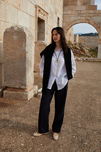 Lufian Navasa Γυναικείο Παντελόνι Navy Blue