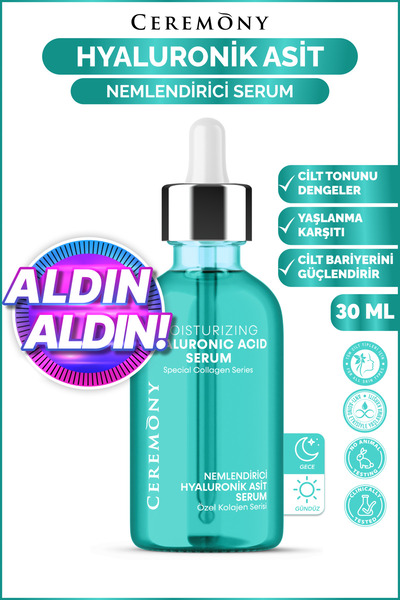 Ceremony Hyaluronik Asit Nemlendirici Cilt Bakım Serumu 30 ml