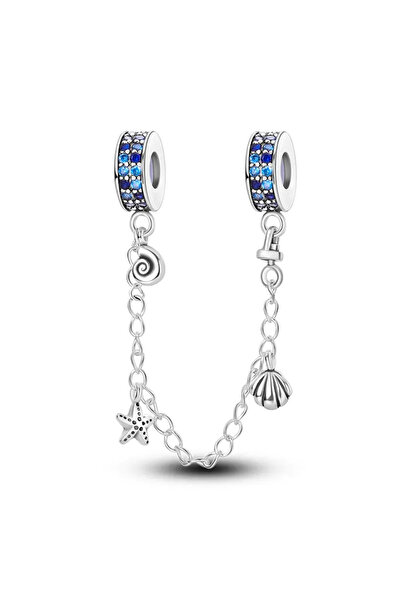 Fubena Deniz Kabukları Ve Deniz Yıldızı Sallantılı Güvenlik Zinciri Charm