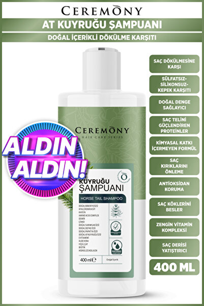 Ceremony At Kuyruğu,Biberiye ve Hyalüronik İçeren 15 Bileşenli Şampuan 400ml