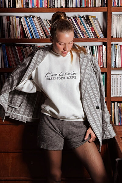 Le'Sluette Γυναικείο φούτερ με κανονική εφαρμογή, 100% βαμβάκι, με κέντημα με...