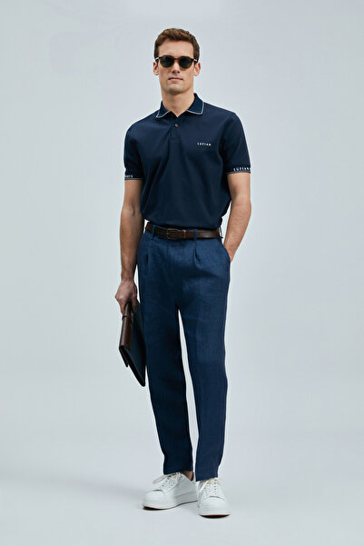 Lufian Ανδρικό μπλουζάκι πόλο Hold Smart Navy Blue