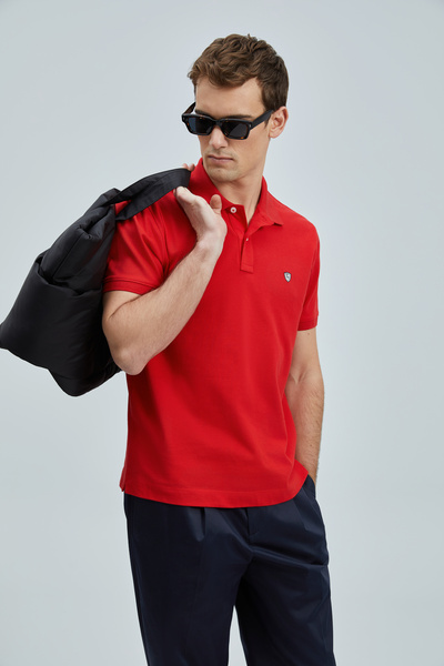 Lufian Laon Smart Men's Polo T-Shirt Red