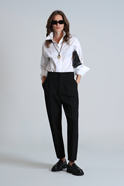 Lufian Μαύρο γυναικείο παντελόνι Vadu