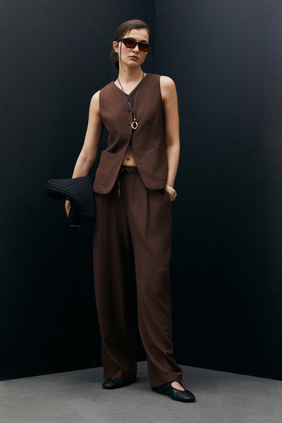 Lufian Diana Women's Trousers Brown