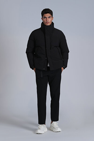 Lufian Ανδρικό παλτό Andor Goose Down Μαύρο