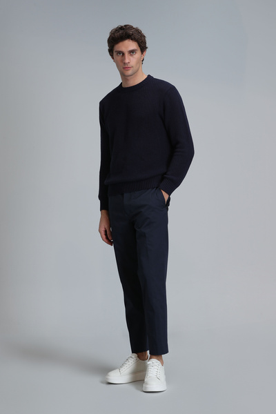 Lufian Мъжки чино панталон Plus Smart Slim Fit, тъмносин