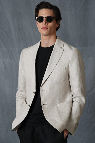Lufian Kevın Sports Men's Blazer Jacket Slim Fit Beige