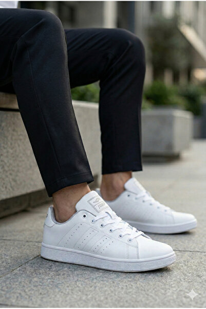 Jump 15307 Pantofi sport cu talpă confortabilă pentru bărbați și femei, albi,...