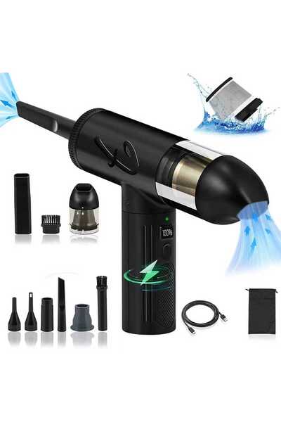 OEM Suflantă de aer și aspirator, portabil, îndepărtare praf, lanternă LED, 9...