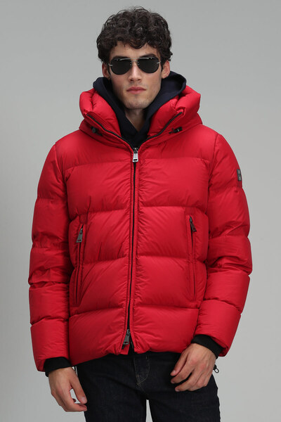 Lufian Tommy Goose Feather Men's Coat Red