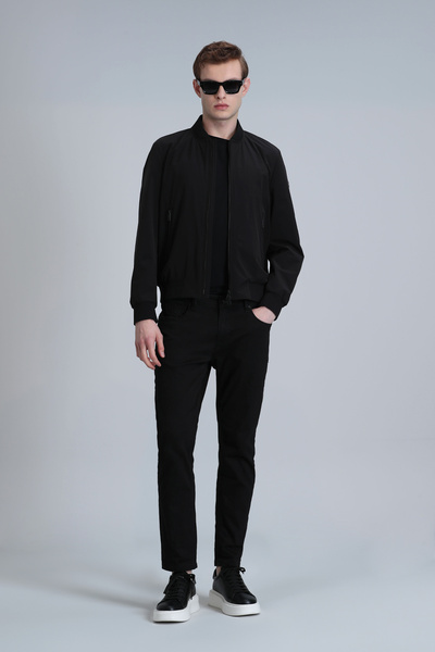 Lufian Pantaloni pentru bărbați Anton Smart Jean Slim Fit, negri