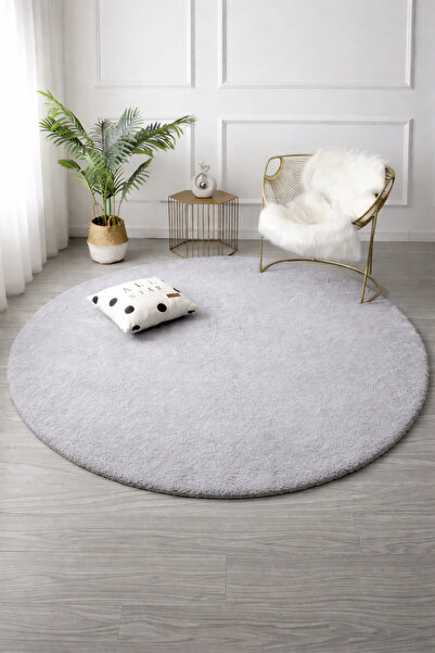 SANRUGS Home & Living Peluş Kaymaz Taban Makinede Yıkanılır Pofuduk Halı Antr...