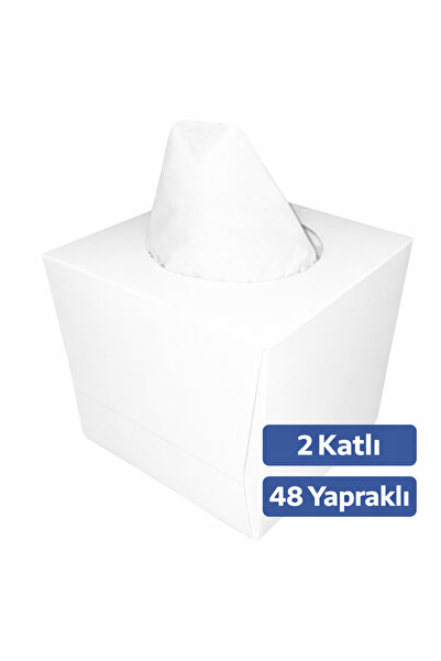 Setpak Küp Kutu Mendil Baskısız 48 Yapraklı (60 ADET)