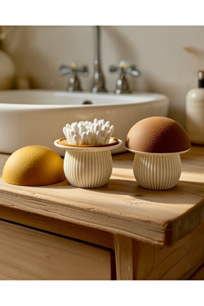 3D snaxx Mantar Tasarımlı Dekoratif Pamukluk - Çok Amaçlı Organizer