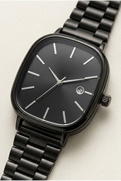 Leerybee Yeni Sezon Trend Kare Kasa, Takvimli Erkek Saati