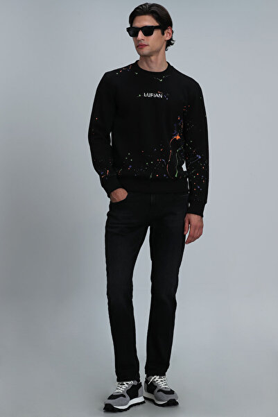 Lufian Ανδρικό παντελόνι Dean Smart Jean Slim Fit Anthracite