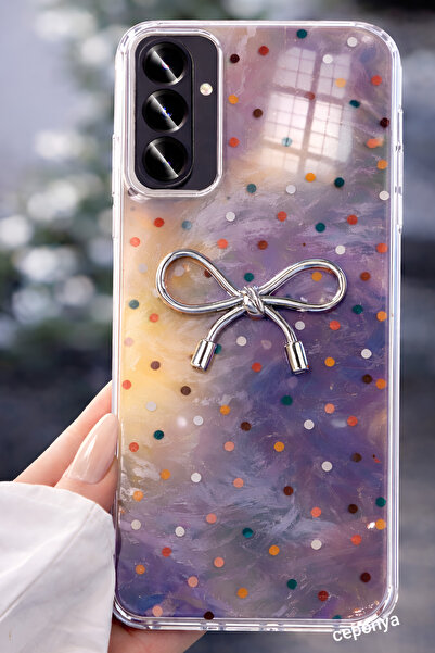 Ceponya Galaxy S25 Case with Camera Protrusion, Shiny Happy Silicone Cover wi...