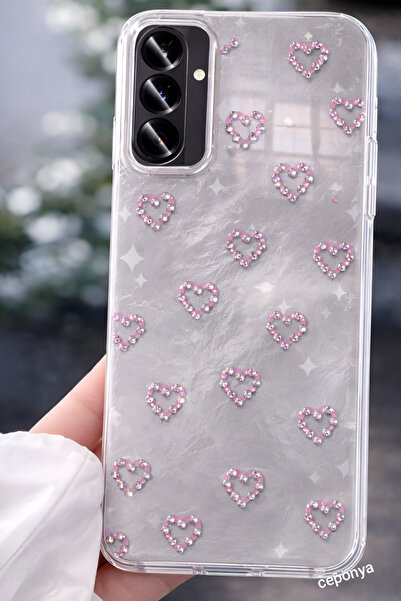 Ceponya Galaxy S25 Case with Camera Protrusion, Shiny Happy Silicone Cover wi...