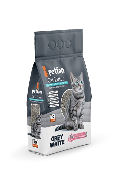 PETFAN cat litter karbonlu bentonit kedi kumu 10 lt %100 natural