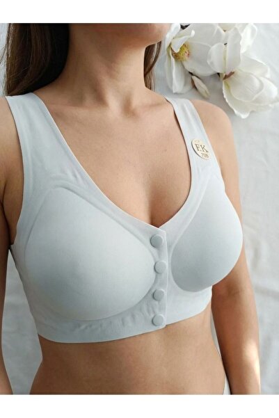 m mlinda önden çıtçıt düğmeli Balensiz Dikişsiz Seamless Bralet Yumuşak Rahat...