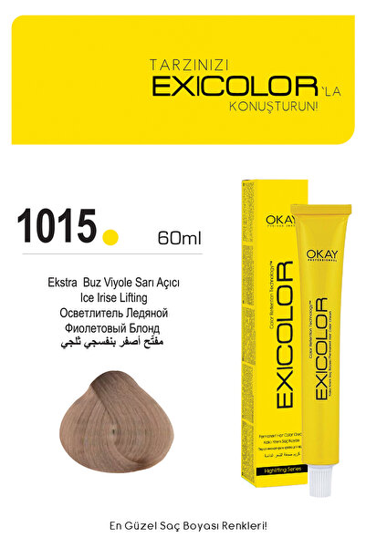 Exicolor 1015 EKSTRA BUZ VİYOLE SARI AÇICI Kalıcı Krem Saç Boyası 60ml