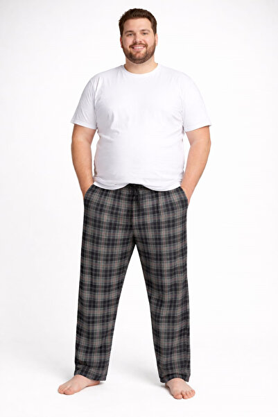 Pemilo Pantaloni pentru bărbați cu model, mărime mare, 100% bumbac, cu buzuna...