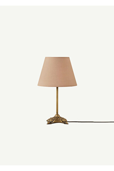 Bella Maison Marmo Antik Abajur Pudra (Konik Başlık) (25x17x38 cm)