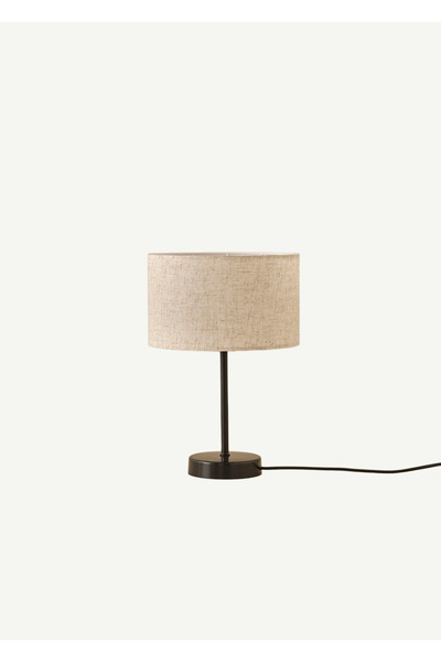 Bella Maison غطاء مصباح فيتا أسطواني أبيض مائل للرمادي - أسود (25×15×36 سم)