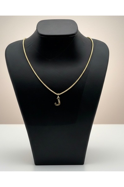 Lunays Xuping Snake Back Chain J Letter Pendant Model Zircon Stone Women's Br...