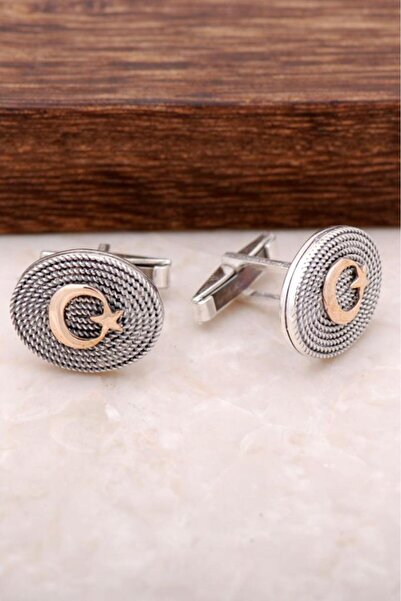 Sümer Telkari TELKARİ EL SARMASI AY YILDIZ KOL DÜĞMESİ 20