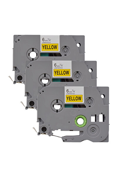 G Print Pachet 3 bucati banda etichete laminate compatibila Brother TZe-611 n...