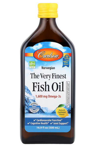 Carlson The Very Finest Fish Oil, 1600 mg Omega-3s, Liquid Fish Oil, Norwegia...