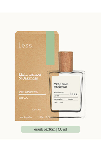 Less Sürdürülebilir Yaşam Gereçleri Mint, Lemon & Oakmoss Edit:009 Erkek Parf...