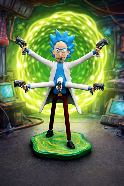 3D Rick and Morty Figür | 21 cm | Hediyelik/Koleksiyonluk