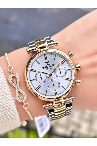 Daniel Klein Çelik Kordonlu 3 atm Su Geçirmez Kesme Cam 36 Mm Yeni Sezon Kadı...