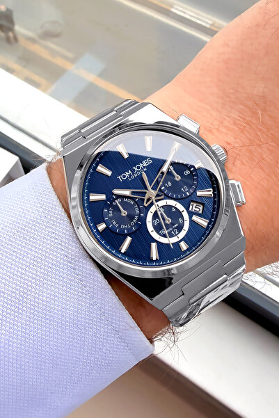 Tom Jones Erkek Kol Saati 3 Atm Su Geçirmez Gümüş Renk Dkh4133c1