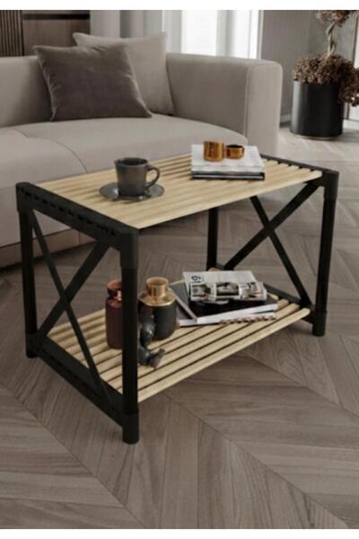 CasaNovi ZENNA Dekoratif Orta Sehpa Siyah-Ahşap